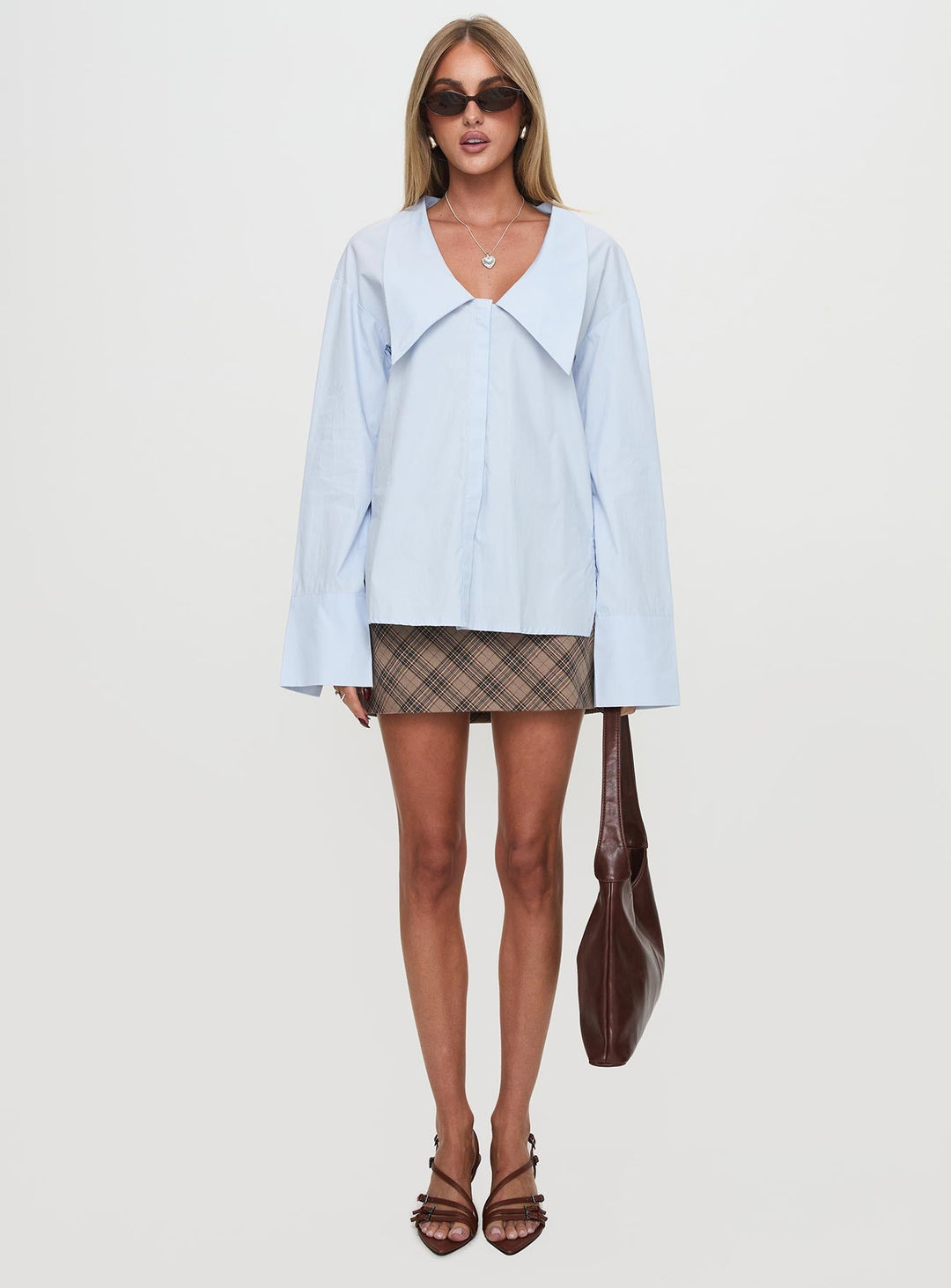 Calistoga Hemd mit tiefem Kragen Blau