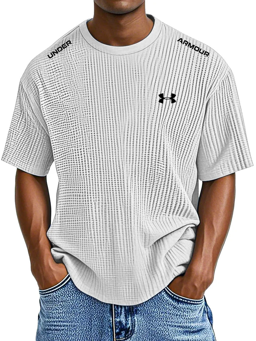 Men's Casual Waffle Round Neck T-Shirt
