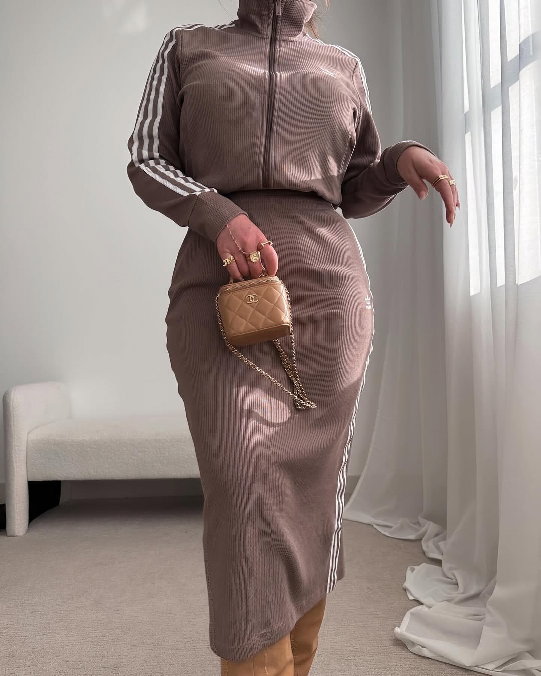 Adidas Originals Ribbed™ Two-Piece Set with Skirt