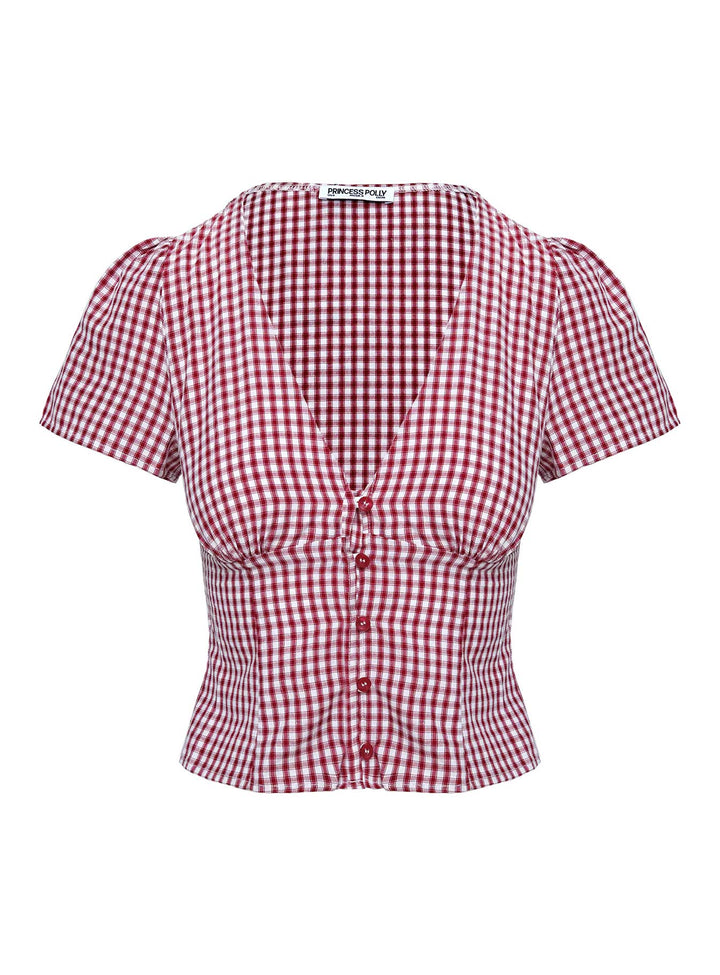 Isolda Top Red Gingham